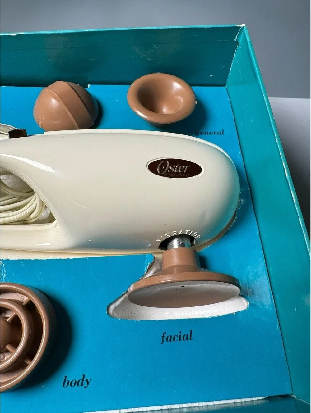1969 Oster Duo Massage Massager Vibrator Model 205-01 Vintage Works Great